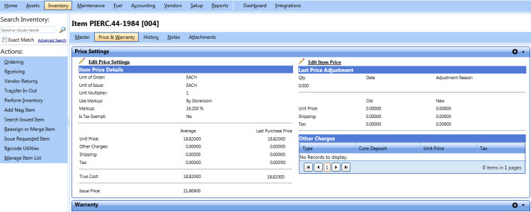 Price and warranty image