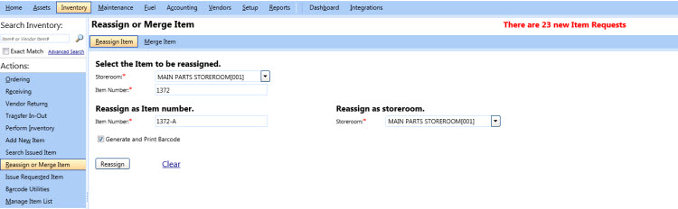 Reassign items