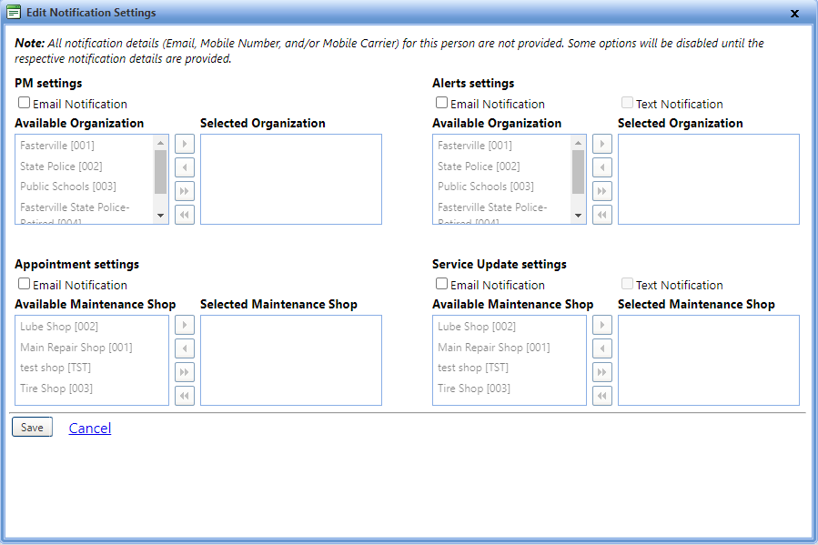 Edit notification settings