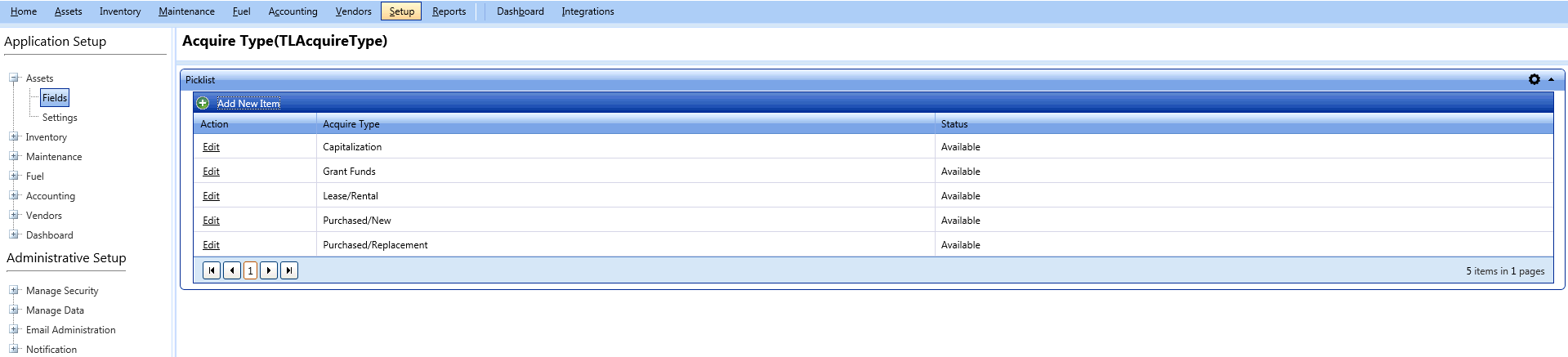 Picklist