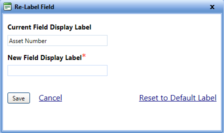 Re-label field