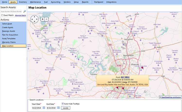 Map location