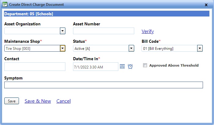 Create direct charge document image