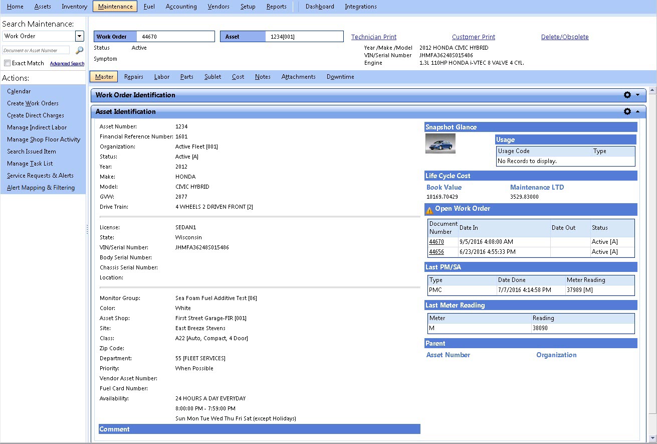 Asset Indentification section image