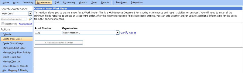 Create an Asset Work Order Image